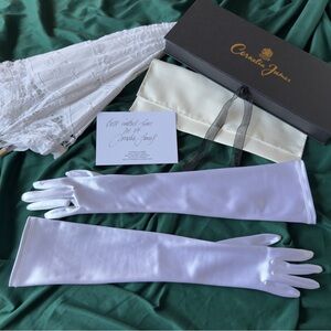 Cornelia James Cora Satin Opera Gloves Bridal Gloves Wedding